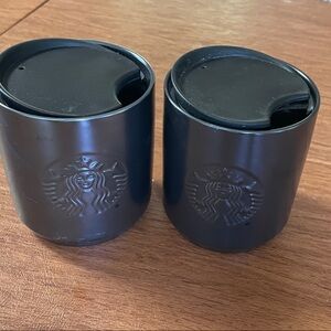 Starbucks Matte Black Stainless Steel Travel Mugs - Set of 2